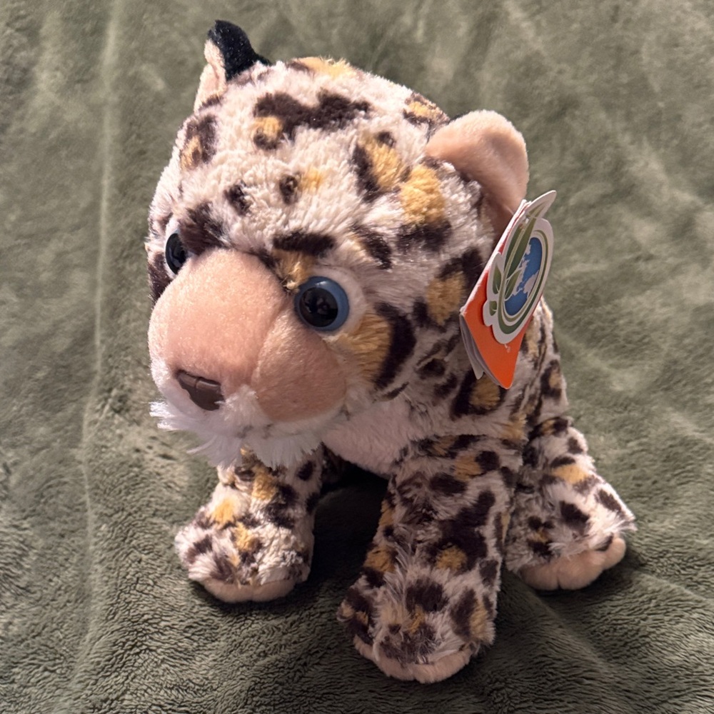 Wild Republic Plush CK - Leopard Cub Brown Spotted Cat Blue Eyes Stuffed Animal